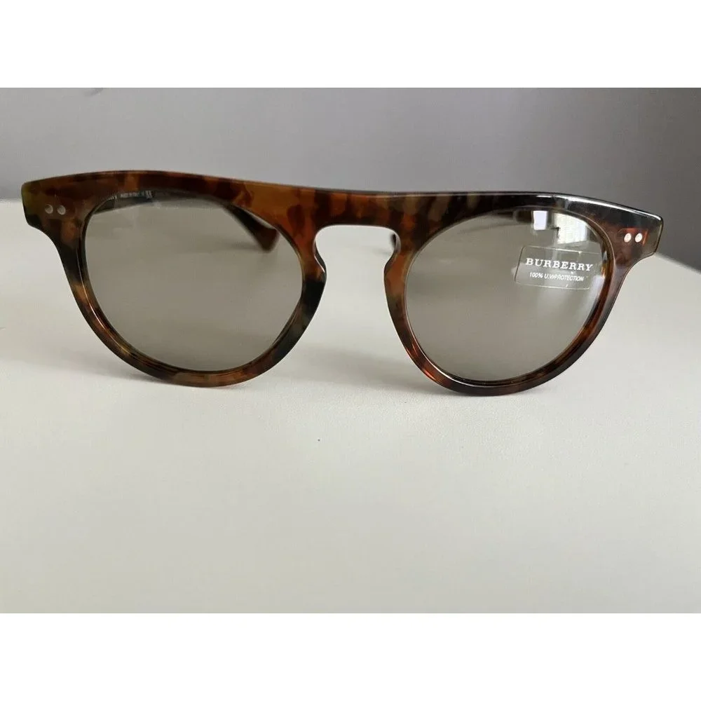 Burberry Tortoiseshell Round Sunglasses with Brown Lenses